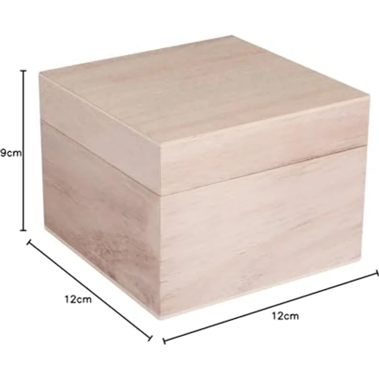 Holz-Box mit Deckel, FSCMixCredit, 12x12x9cm – Bild 6