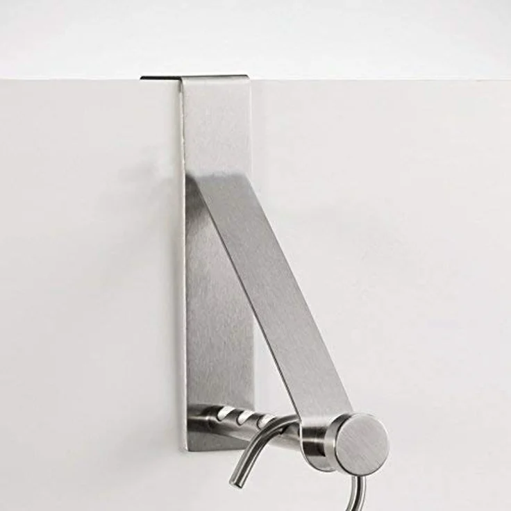 Zeller Present Türgarderobe Türhänger, Edelstahl, silber, 3 x 15,3 x 15,4 cm – Bild 3