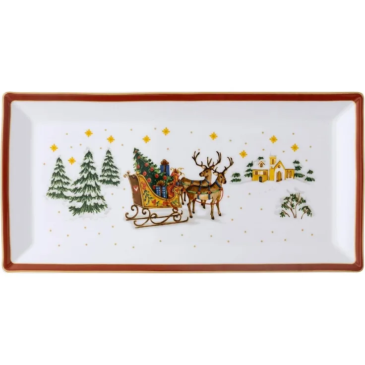 Hutschenreuther Happy Christmas Happy Christmas red Platte eckig 36 cm 02488-727443-12936