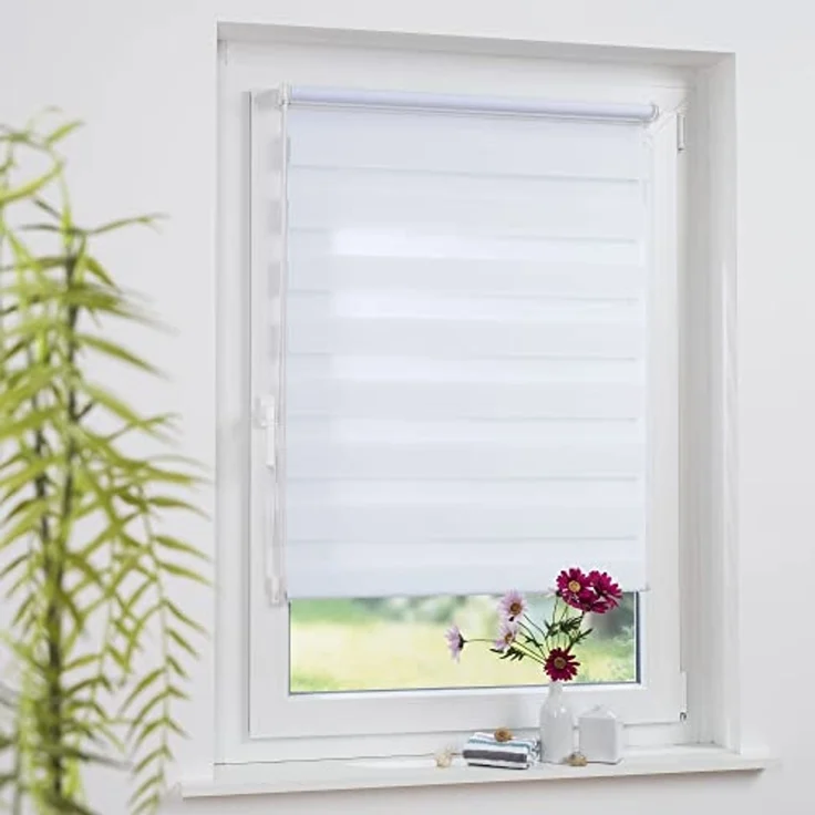 Doppelrollo Klemmfix-Duo-Rollo, Liedeco, Lichtschutz, ohne Bohren, Klemmfix, 1 Stück – Bild 3