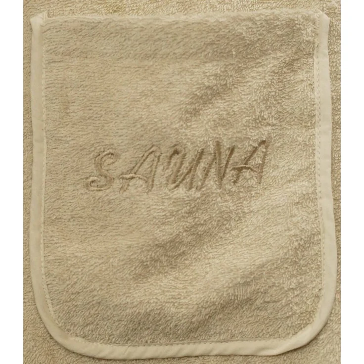 Sauna Set 3-Teilig Frottee Damen beige – Bild 3
