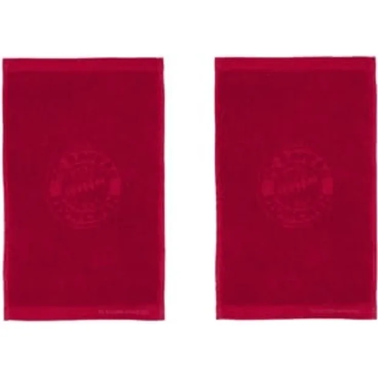 FC Bayern München Badetuch FC Bayern München Gästehandtuch 2erISet 30 x 50 cm (Bordeaux), 100% Baumwolle