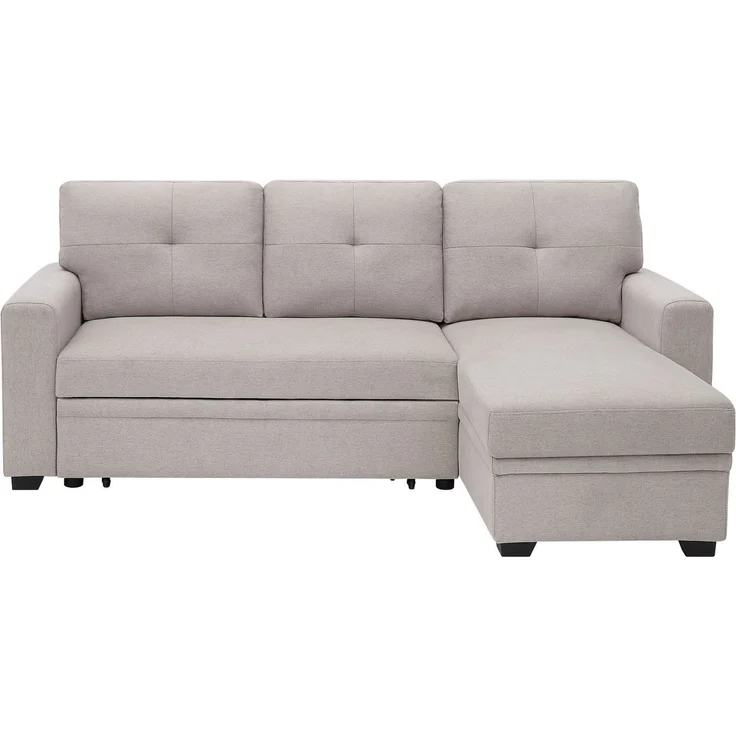 ATLANTIC home collection Ecksofa Gerrit L-Form, B: 216 cm, mit Bettfunktion & Bettkasten – Bild 2