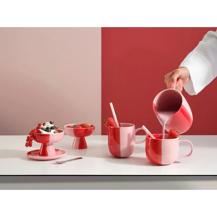 ASA SELECTION Schale joy Schale auf Fuß strawberry smoothie 11cm, Porzellan, (Schalen) – Bild 2