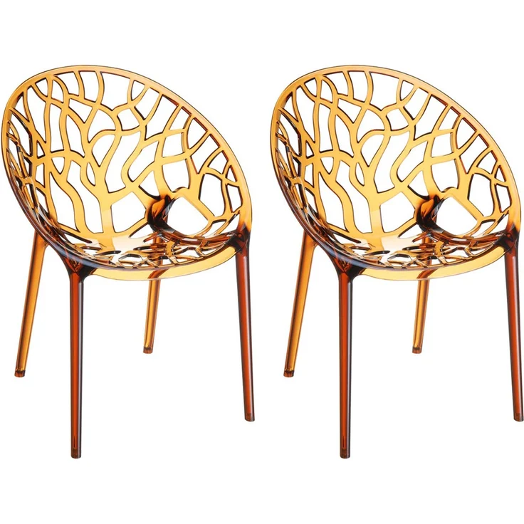 2er SET Stapelstuhl CRYSTAL, gold – Bild 2