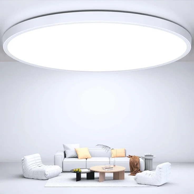 Deckenlampe Led Deckenleuchte Flach Rund - Ø30CM 24W 6500K 2400LM Kaltweiß Modern Küchenlampe Badlampe Led Deckenlampe Wohnzimmer Lampe Decke für Küche Schlafzimmer Badezimmer Kinderzimmer Flur Keller – Bild 1