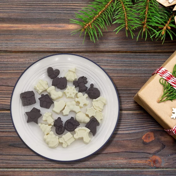 Weihnachts-Schokoladenform mit 25 Mulden Silikon Antihaft Weihnachtsform – Bild 5