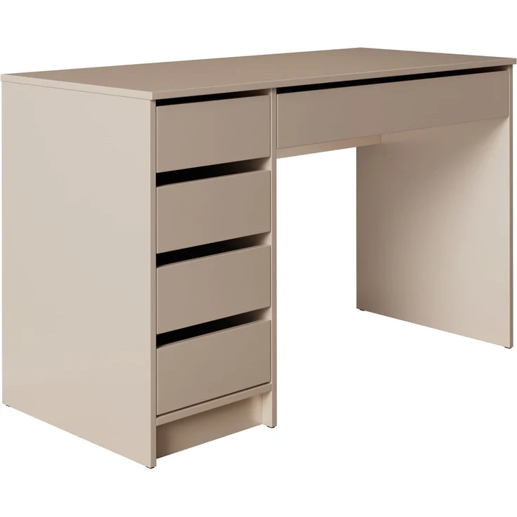 Schminktisch Ada (mit 5 Schubladen), Schreibtisch ist universell - Links / Rechts, Griffloses System – Bild 1