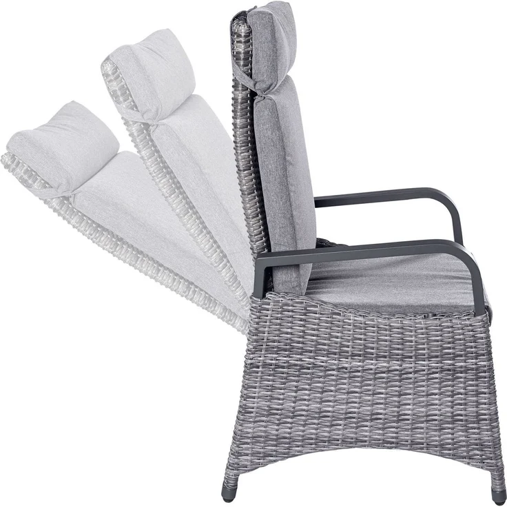LC Garden Gartenstuhl Komido Dining Positionsstuhl Verstellsessel grau-mix (Positionsstuhl) – Bild 4