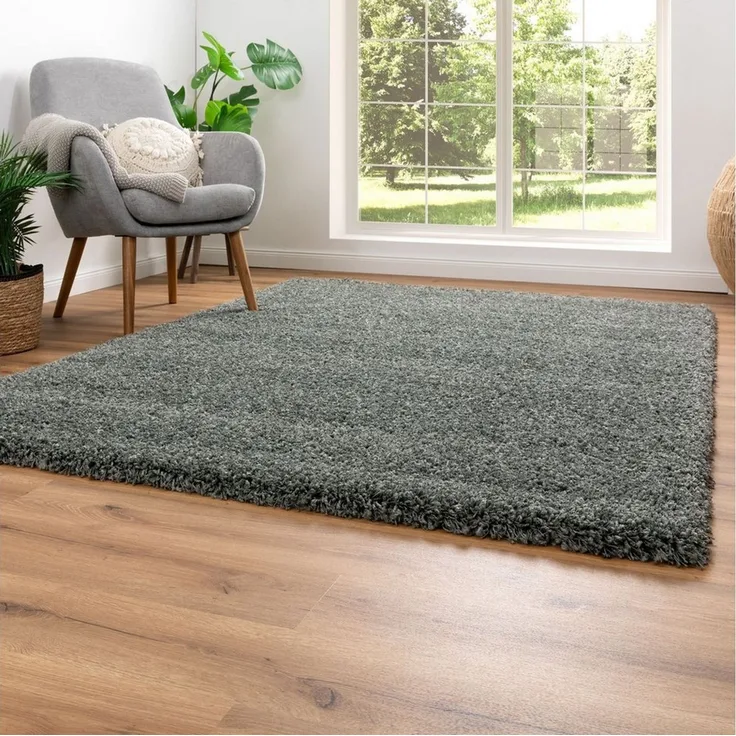 Steffensmeier Hochflor-Teppich Twilight, Rechteckig, Ragolle Hochflorteppich Shaggy Langflor