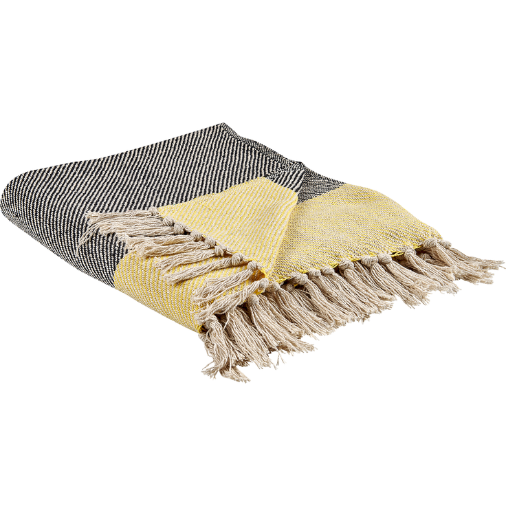 Kuscheldecke LAPU Baumwolle 125 x 150 cm Senfgelb