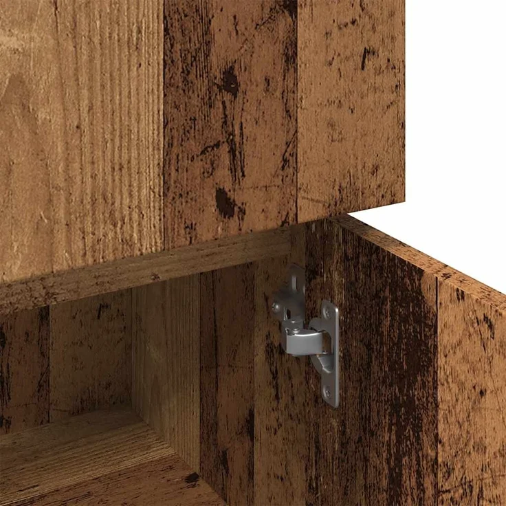 vidaXL Badschrank Altholz-Optik 30x30x95 cm Holzwerkstoff 856061 – Bild 8