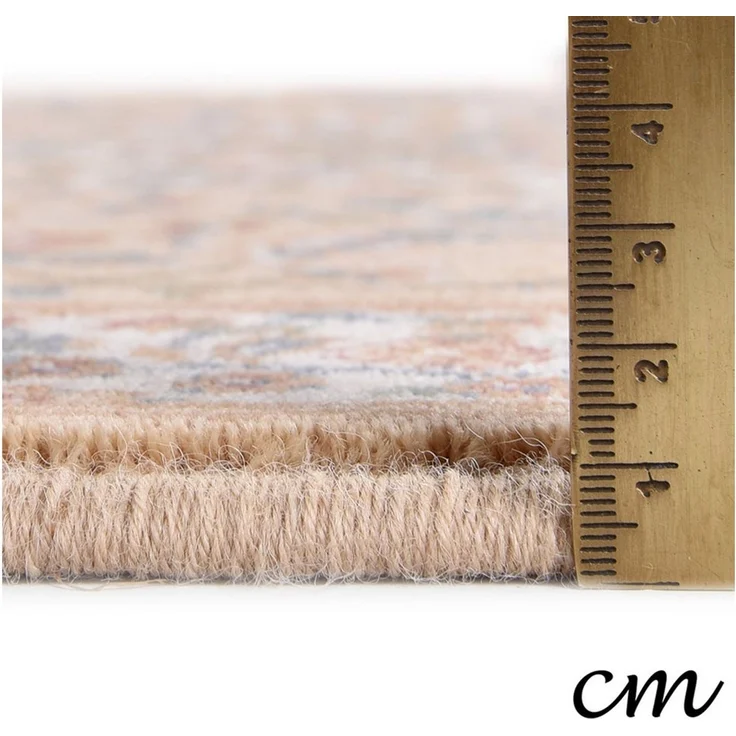 THEKO Wollteppich Dolna - 859, rund, Höhe: 10 mm, Kurzflor, reine Wolle, Orient-Optik, auch in rund, Wohnzimmer – Bild 3