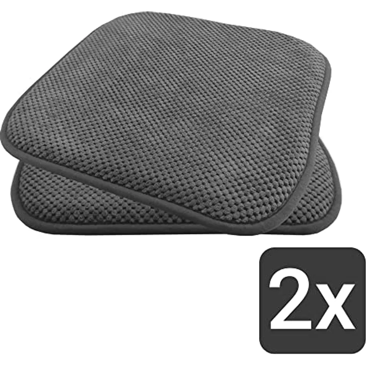 TRISENS Stuhlkissen Nika, Gel-Kissen Set 40x40 - Stuhlkissen mit modernem Memory-Schaumstoff – Bild 3
