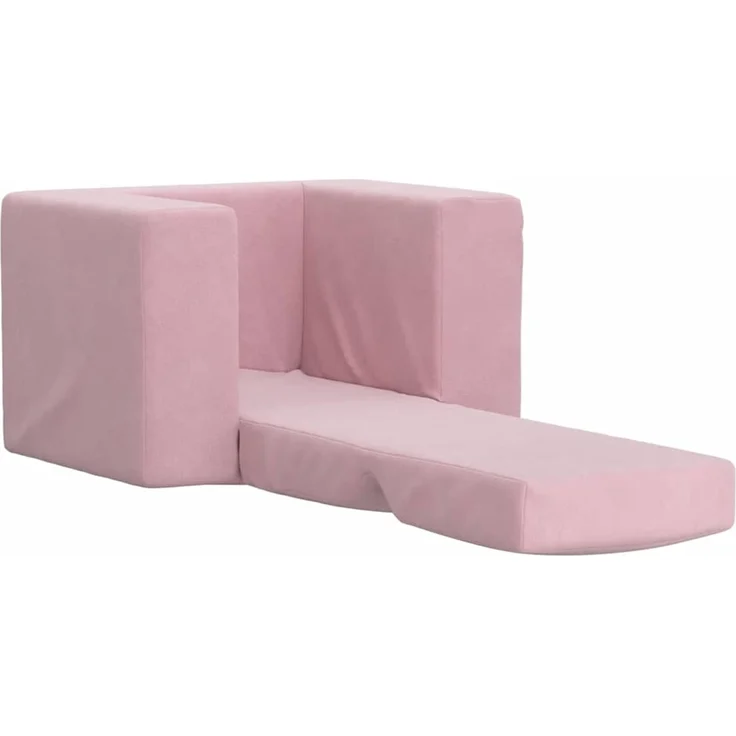 vidaXL Schlafsofa für Kinder Rosa Weicher Plüsch 4104807 – Bild 4