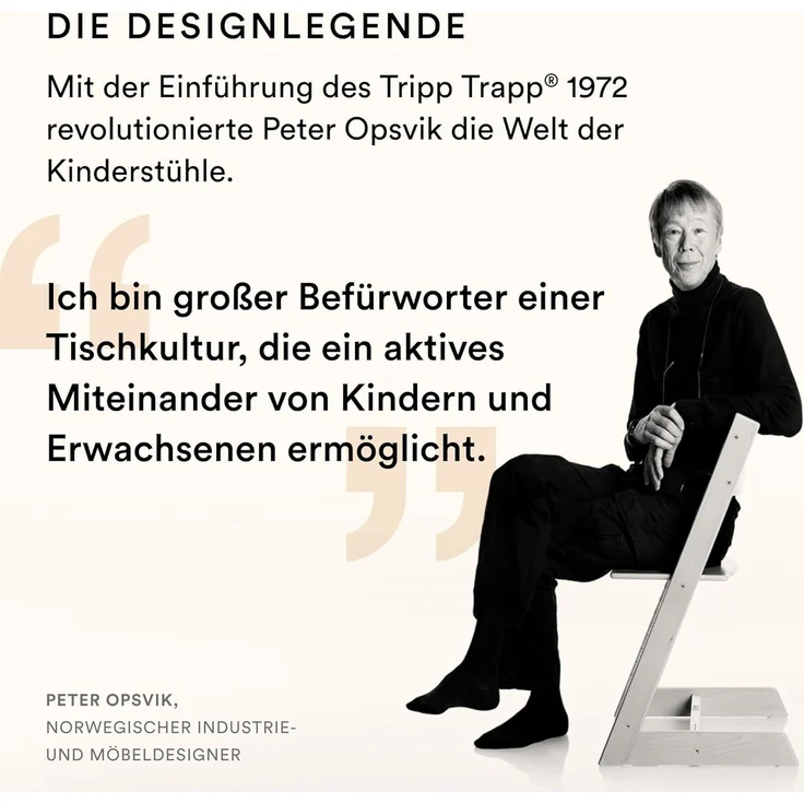 Tripp Trapp Hochstuhl von Stokke mit Baby Set, Natural aus Buchenholz - Verstellbarer, anpassbarer Stuhl für Kleinkinder, Kinder & Erwachsene – Bild 6