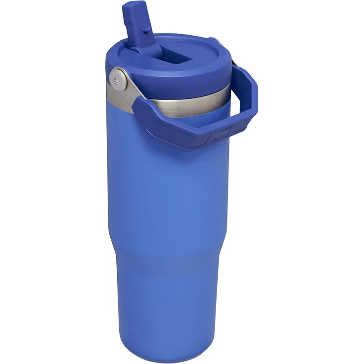 Stanley Flip Straw Tumbler 1.0 Trinkflasche Mit Strohhalm 0.89L - Thermosflasche Hält 12+ Stunden Kalt - Spülmaschinenfest - Sportflasche - Wasserflasche BPA Frei - Iris – Bild 8