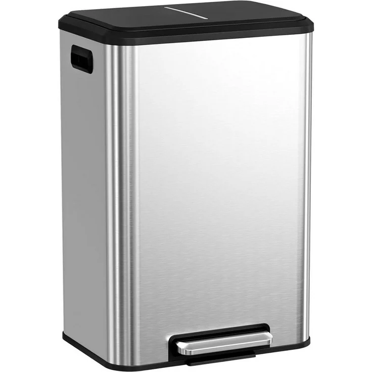 TLGREEN Mülleimer 2 fach 2x 20L,Tretmülleimer mit Inneneimer, Deckel Softclose,für Büro, Großfamilie – Bild 1