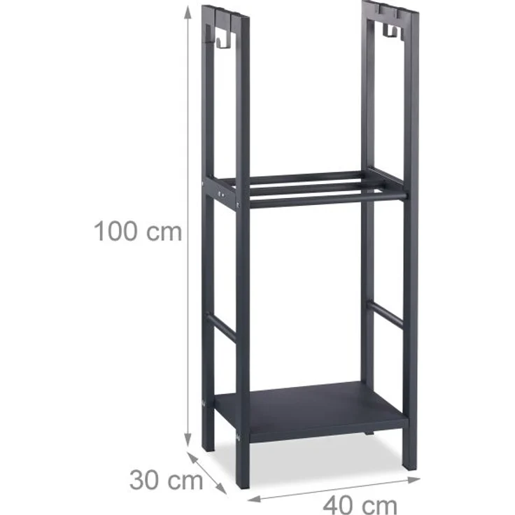 Kaminholzregal mit 2 Ablagen – Bild 4