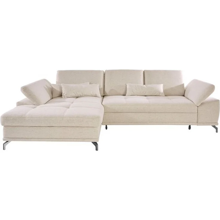 Places of Style Ecksofa Costello L-Form, mit Sitztiefenverstellung, Armteilverstellung und, 3 Nierenkissen, optional Bettfunktion und Bettkasten – Bild 4