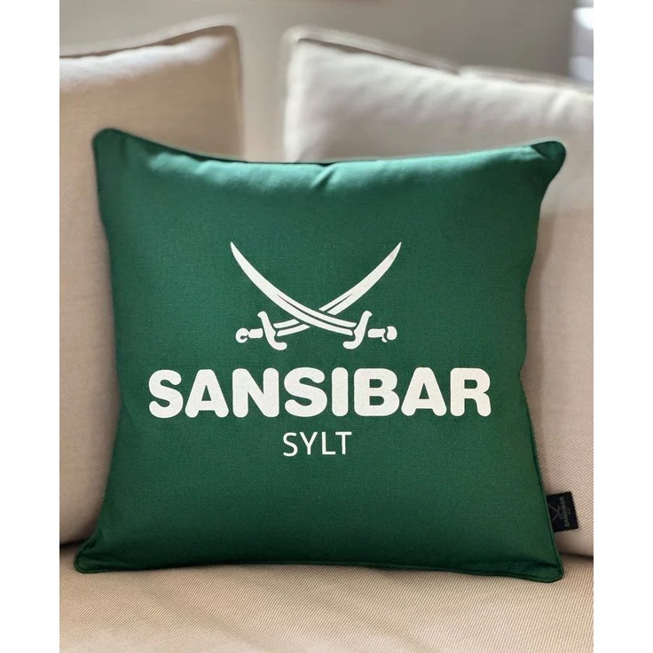 Sansibar Sylt Kissenhülle Kissenbezug Sansibar Sylt Kissenhülle, Sansibar Logo Druck, 45x45 cm, mit Logo-Schriftzug, mit verdecktem Reißverschluss – Bild 5