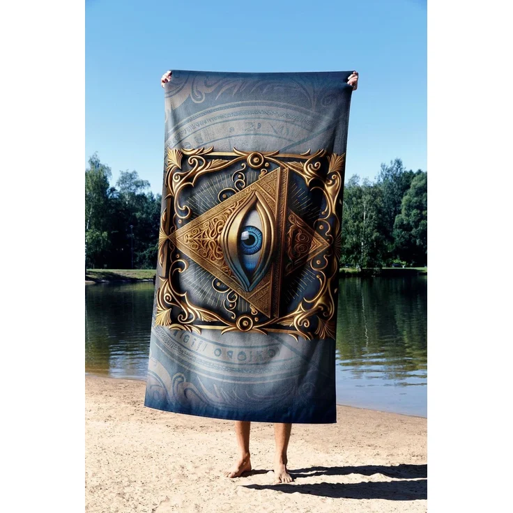 Mijolnir 'Pyramid Eye 90' Strandtuch, Mehrfarbig, 90 x 150 cm – Bild 2