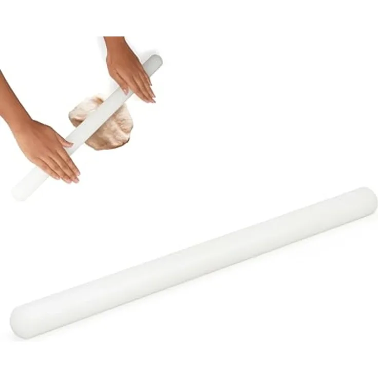 Kurtzy Nudelholz Polyethylen Pizzaroller Teigausroller 50 cm Kunststoff, (1-tlg)