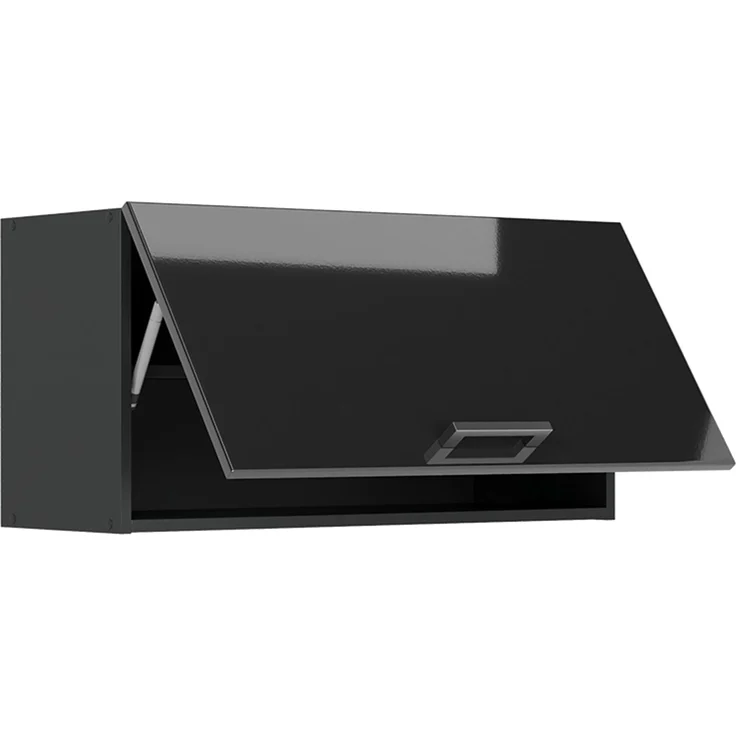 Hängeschrank R-Line Anthrazit Hochglanz/Anthrazit 80 cm Flach Vicco – Bild 3