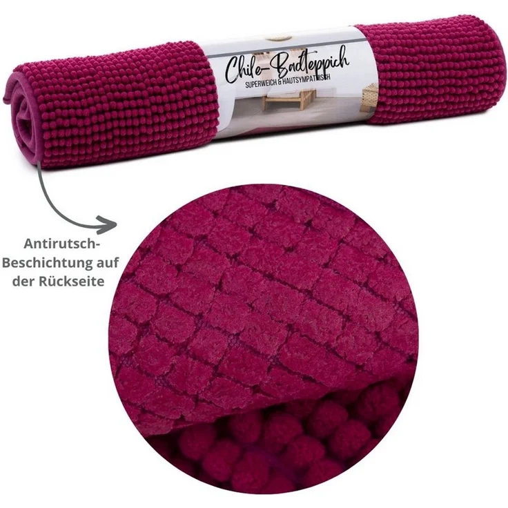 liebling Badematte Badteppich, Fußbodenheizung geeignet, in 3 Größen, Polyester, rechteckig, Antirutsch-Beschichtung, starke Saugfähigkeit, Öko-Tex zertifiziert – Bild 3