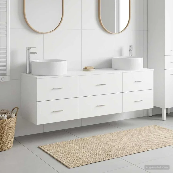 vidaXL Badezimmerschrank-Set 3 stk. Weiß 161,5 x 44,5 x 80 cm 3405939 – Bild 1
