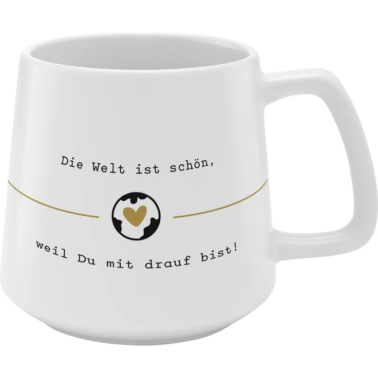 GRUSS & CO Tasse konisch "Welt" | Steinzeug, 43 cl, mehrfarbig | Geschenk Freunde, Geburtstag, Ostern | 48994 – Bild 1