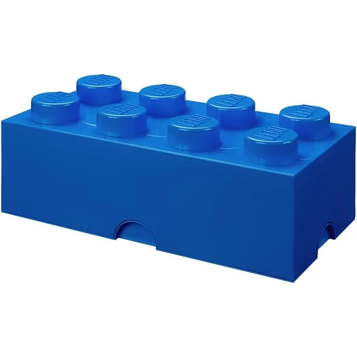 LEGO Aufbewahrungsstein, 8 Noppen, Stapelbare Aufbewahrungsbox, 12 l, blau