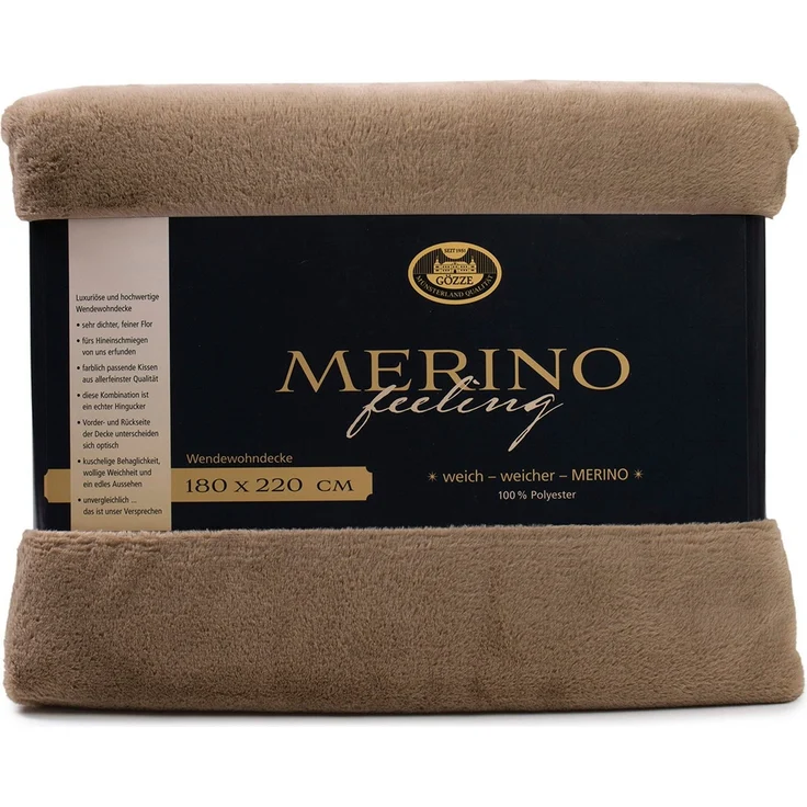 Wohndecke Merino Wendewohndecke, Gözze, kuschelig weich – Bild 2