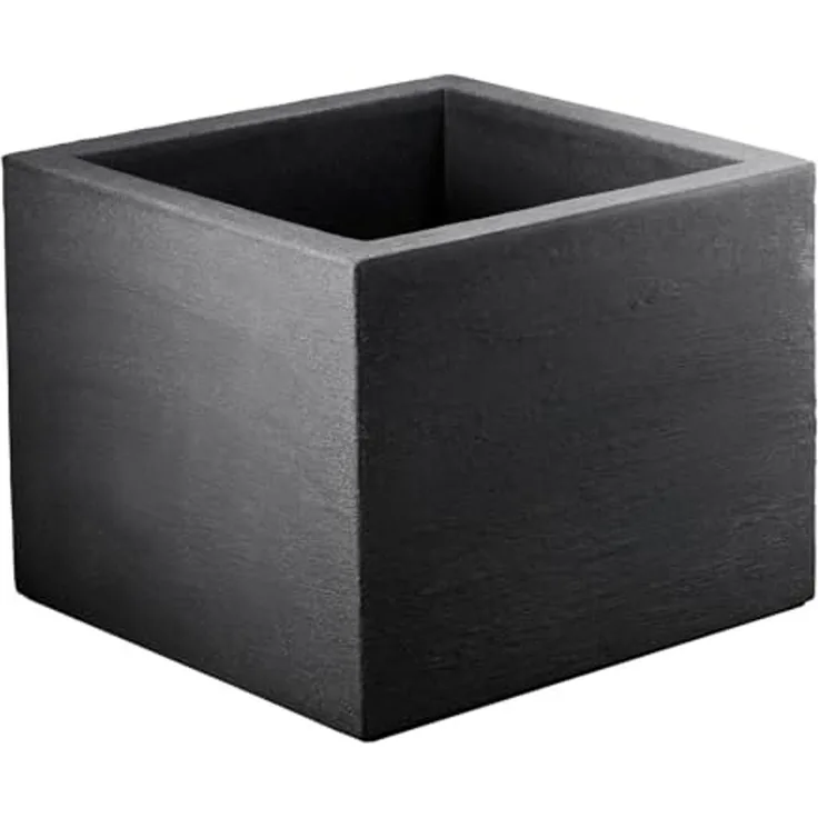 Blumenkübel Kubus 2tlg. 30 cm 40 cm anthrazit