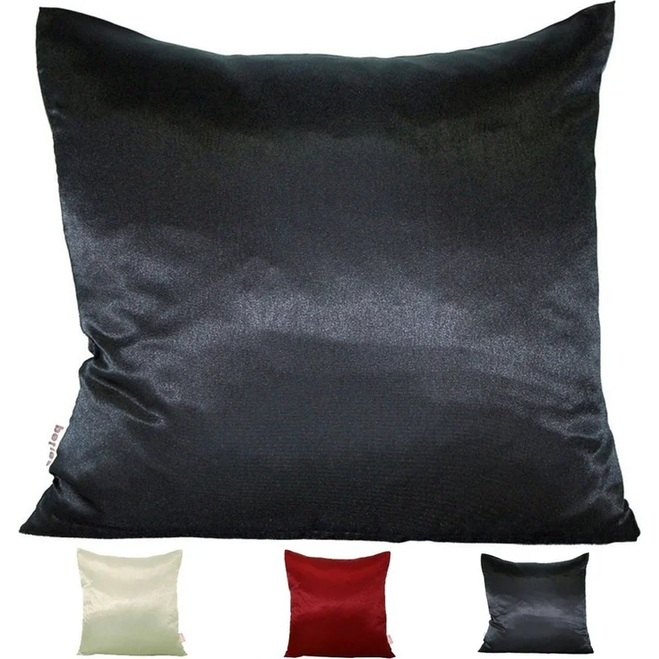 beties Kissenbezug Glanz Satin, (1 Stück), 40x60 cm schwarz – Bild 1