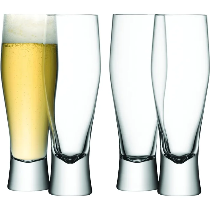 LSA Bar Clear Set of 4 Beer Glasses 400ml