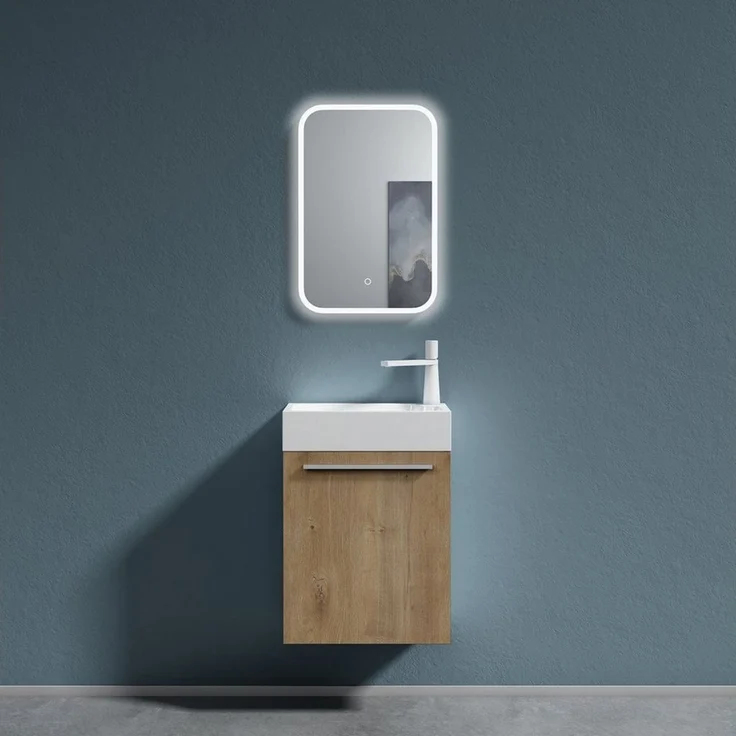 doporro Badezimmer-Set Badmöbel-Set Gäste WC Waschbecken Waschtisch mit Unterschrank PISA – Bild 5