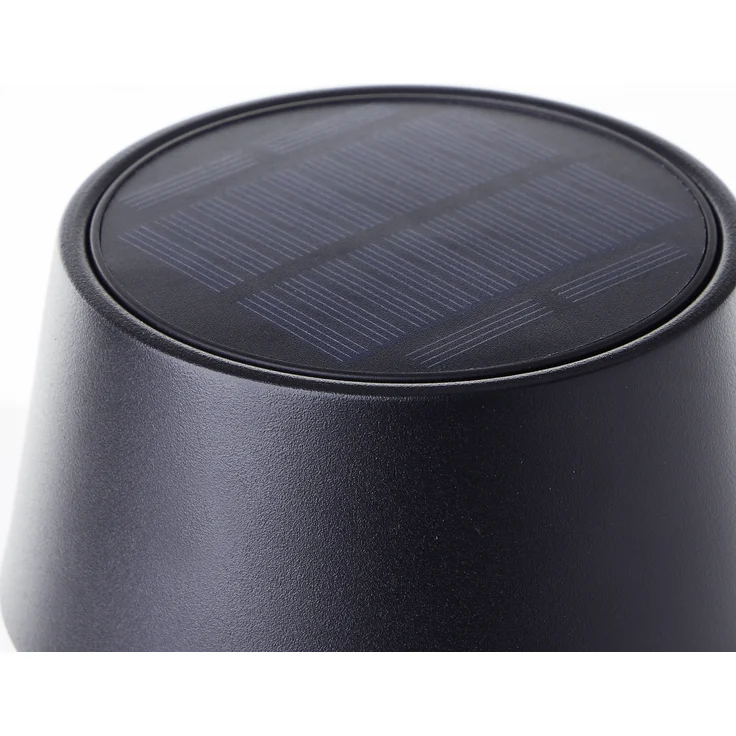 Brilliant LED Außen-Tischleuchte Picco LED Außentischlampe Leuchte mit Solar in schwarz matt per USB ladbar – Bild 7