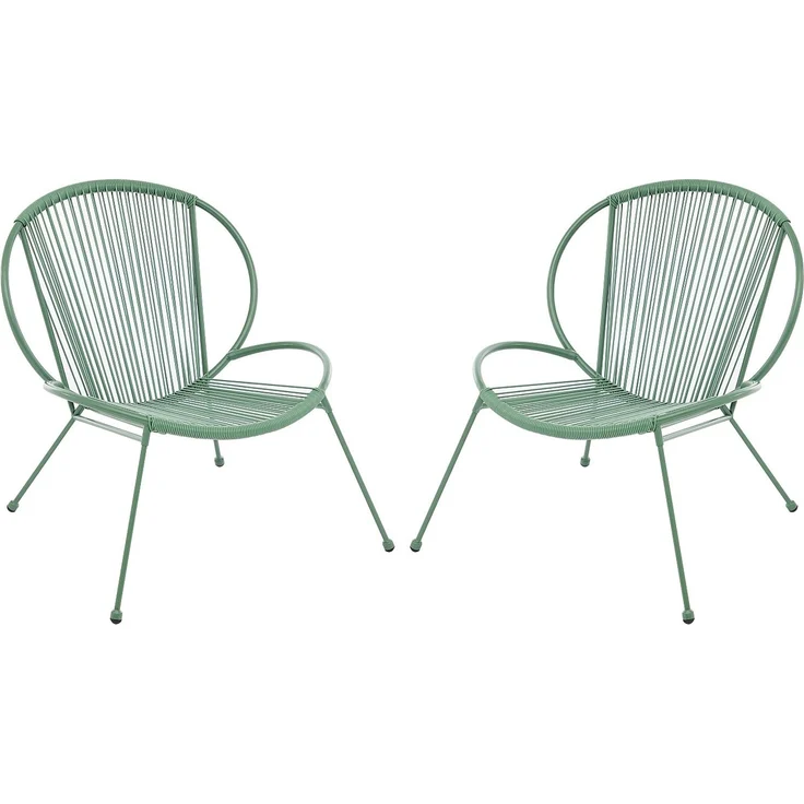 MYLIA - NIKAO - Gartensessel - Metall - Khaki - 69 x 73 x 76 cm – Bild 2