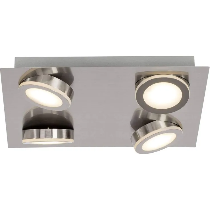 DRITTE WAHL | BRILLIANT Lampe Champion LED Deckenleuchte 4flg Quadrat eisen