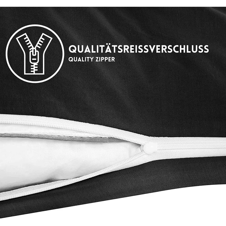 Kissenbezug 2-er Set Kissenbezug Mikrofaser, Doppelpack Kissenhüllen ca. 95 g/m², Dekorative Dekokissen Sofakissen Lendenkissen Wurfkissenbezug mit Reißverschluss – Bild 2