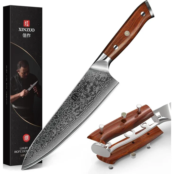 21cm Damaskus Chefmesser 67 Schichten Kochmesser Fleisch Fisch Gemüse Gyuto