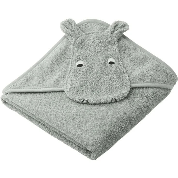 Liewood Badecape - Albert Hippo - Dove Blue Blau