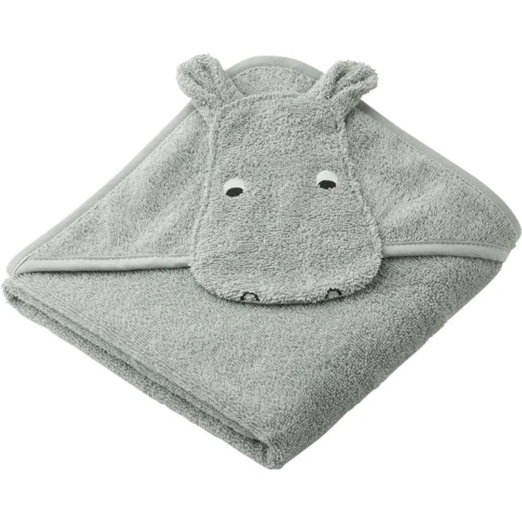 Liewood Badecape - Albert Hippo - Dove Blue Blau