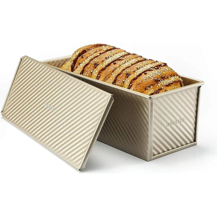 Monfish Brotbackform Pullman Laib Pfanne 1000g Teig Antihaft 34x13,5x12 cm – Bild 3