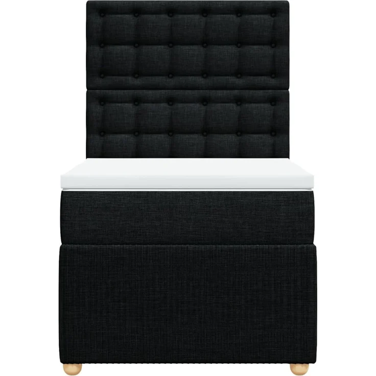 vidaXL Boxspringbett mit Matratze Schwarz 80x200 cm Stoff 3294199 – Bild 6