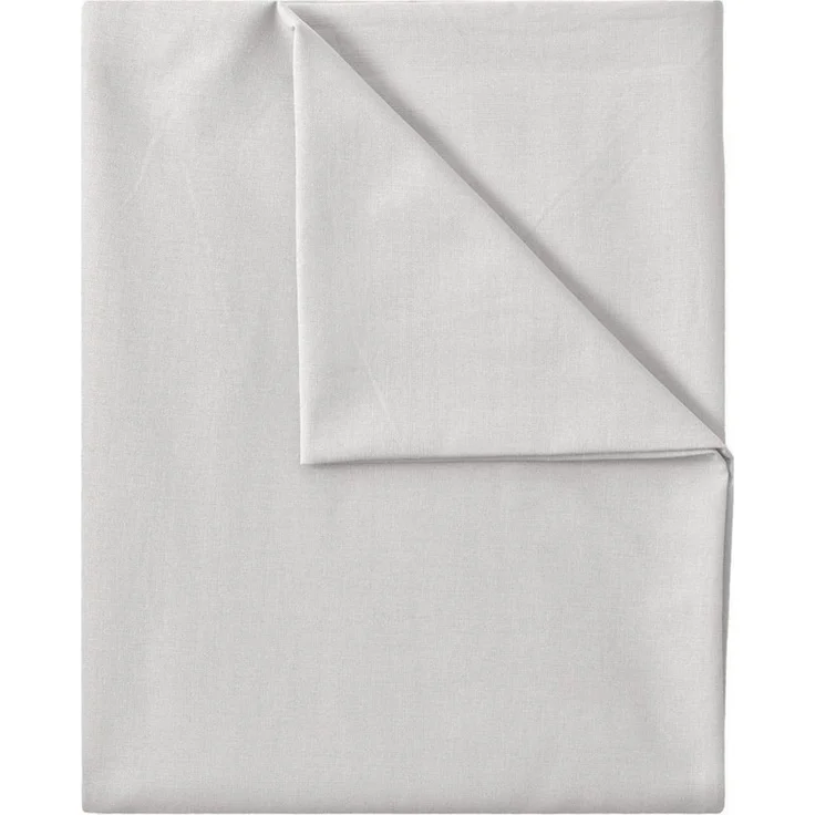 GREEN MARK Textilien Klassische Bettlaken – Flaches Laken aus 100% Baumwolle, ohne Gummi, hautfreundlich, pflegeleicht, bei hohen Temperaturen waschbar - Silber Grau - 150x250 cm – Bild 2