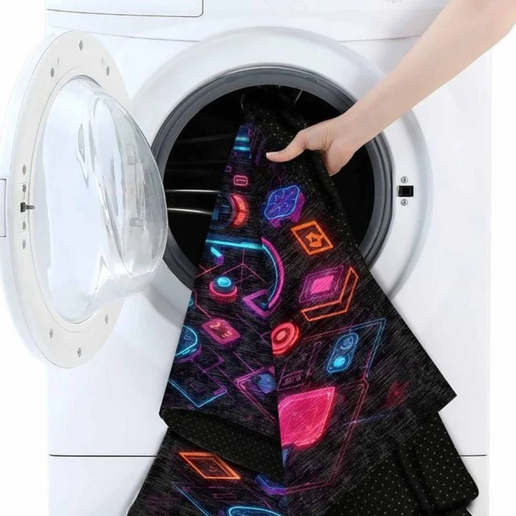 Bamyum Teppich Console Chenille Druck Teppich, Gaming Videospiel Waschbarer Teppich, Höhe: 150 mm, Einzelstück – Bild 4