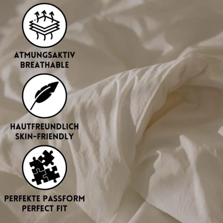 Hometex Premium Textiles Spannbettlaken aus Frottier Stoff bis 23 cm Steghöhe, Frottee, Gummizug: Rundumgummizug, Kuschelig warm und extra weich, ideal für die kalte Jahreszeit – Bild 9