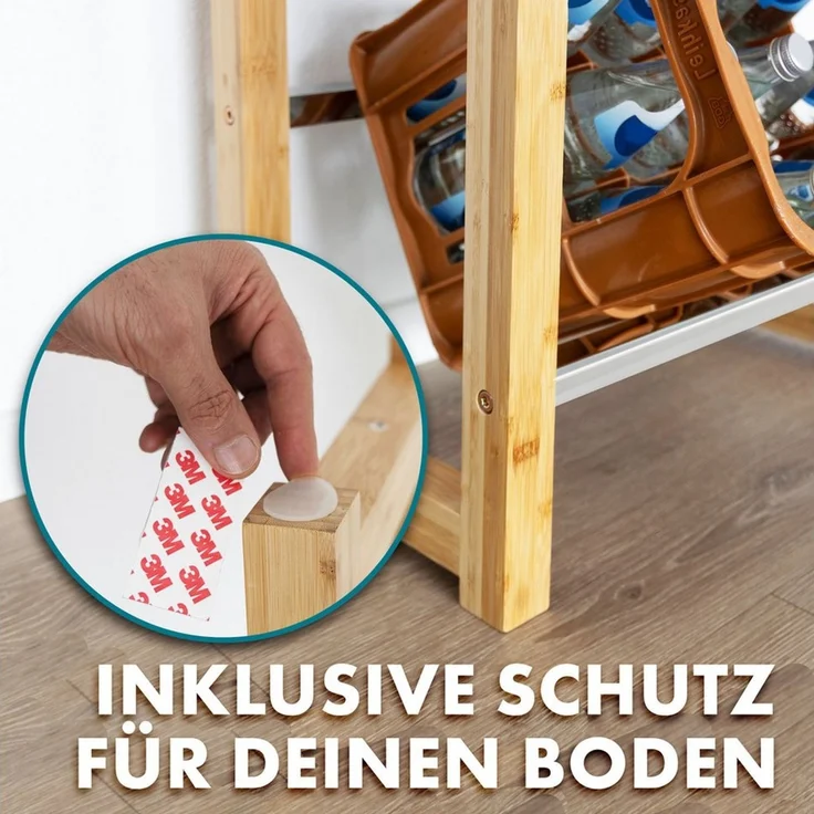 Karat Standregal Getränkekistenregal Bambus Flash, Vielseitiges Lagersystem, In 2 Größen erhältlich – Bild 3